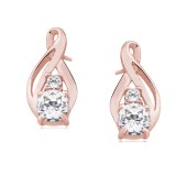 Cercei argint placati cu aur roz cu pietre DiAmanti Z1422E_RG-DIA Cercei argint placati cu aur roz cu pietre DiAmanti Z1422E_RG-DIA